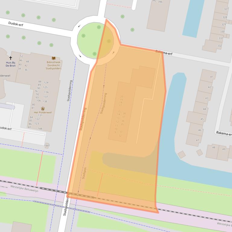 Kaart van postcodegebied 3315JA.