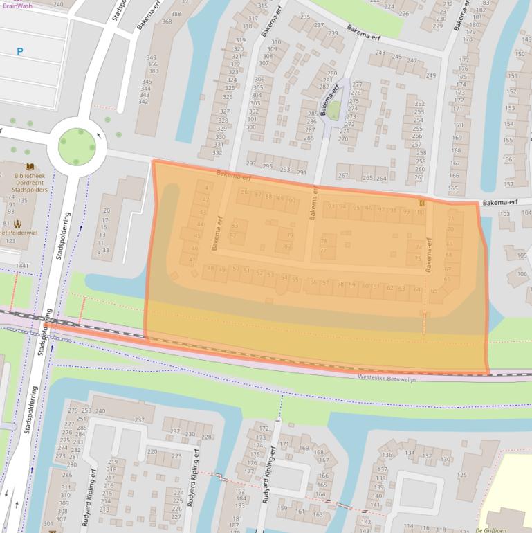 Kaart van postcodegebied 3315JB.