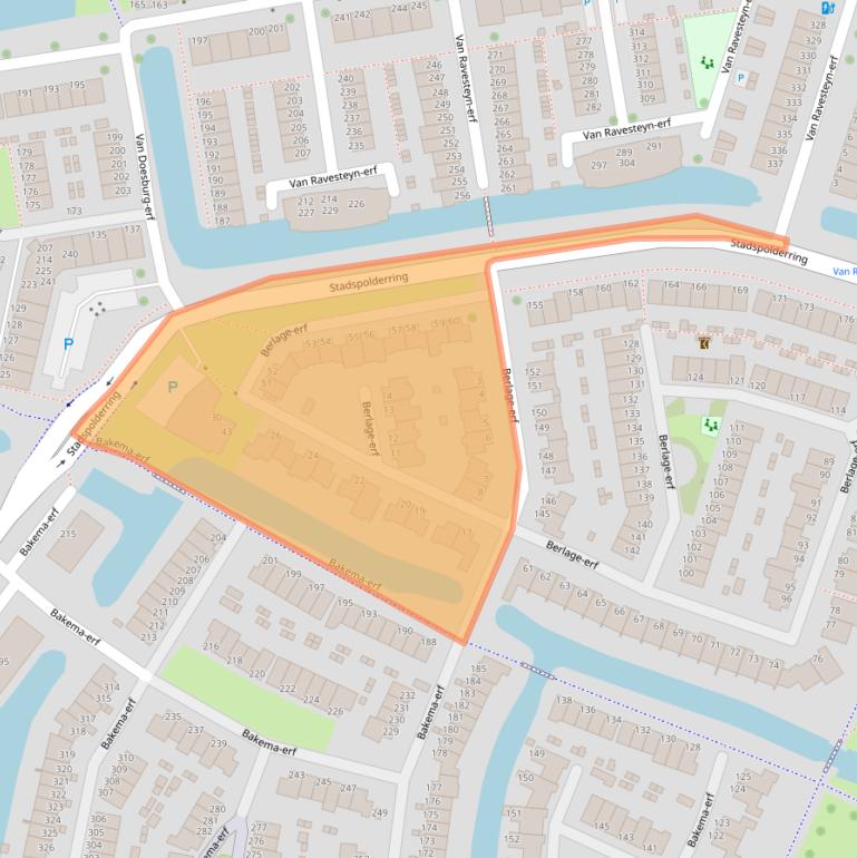 Kaart van postcodegebied 3315JJ.
