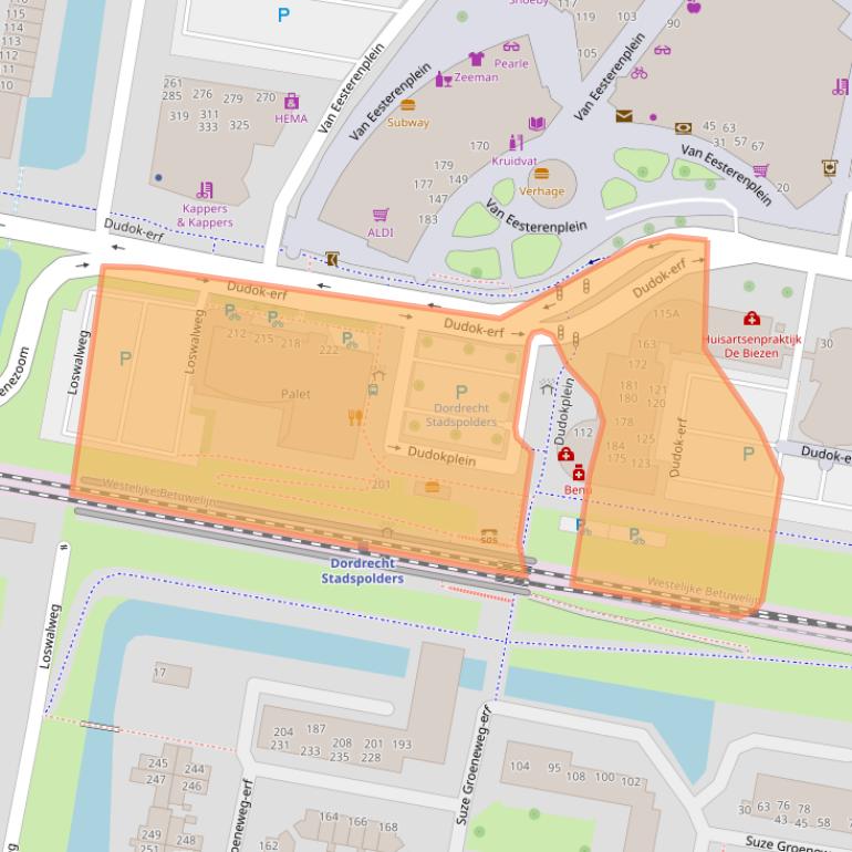 Kaart van postcodegebied 3315KH.