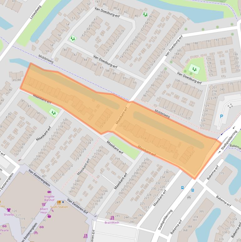 Kaart van postcodegebied 3315KK.