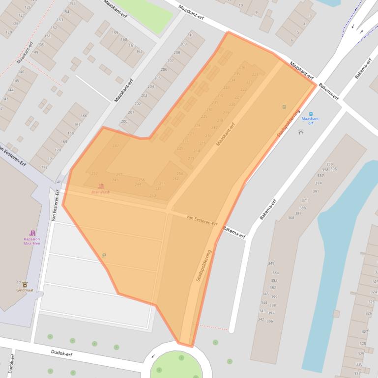 Kaart van postcodegebied 3315KR.