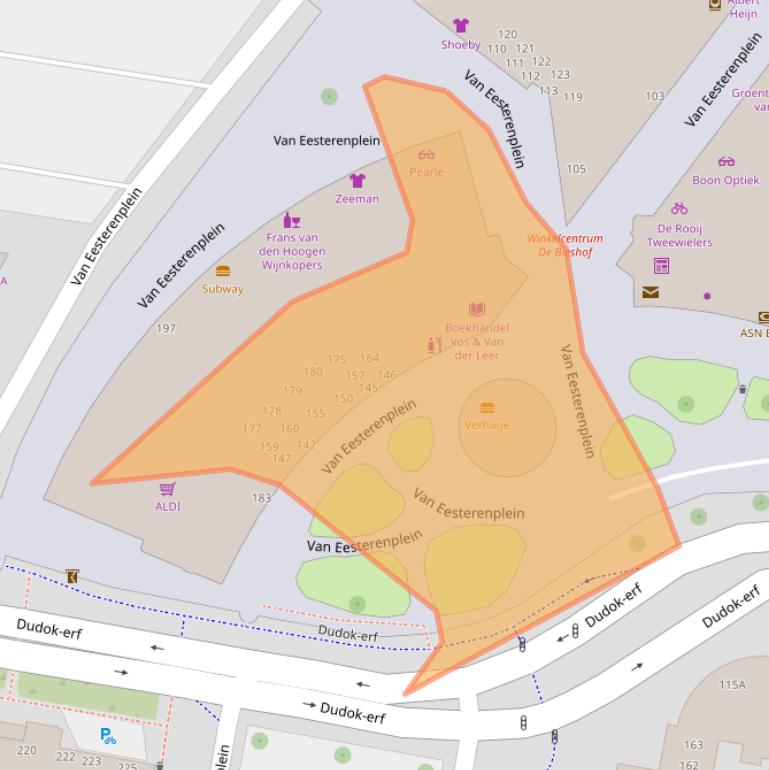 Kaart van postcodegebied 3315KV.