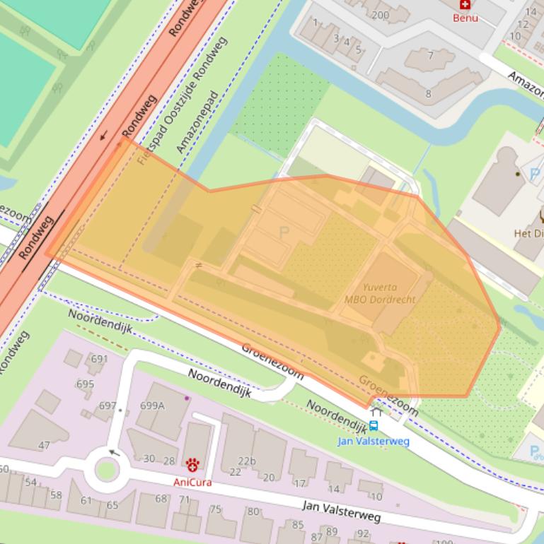 Kaart van postcodegebied 3315LA.