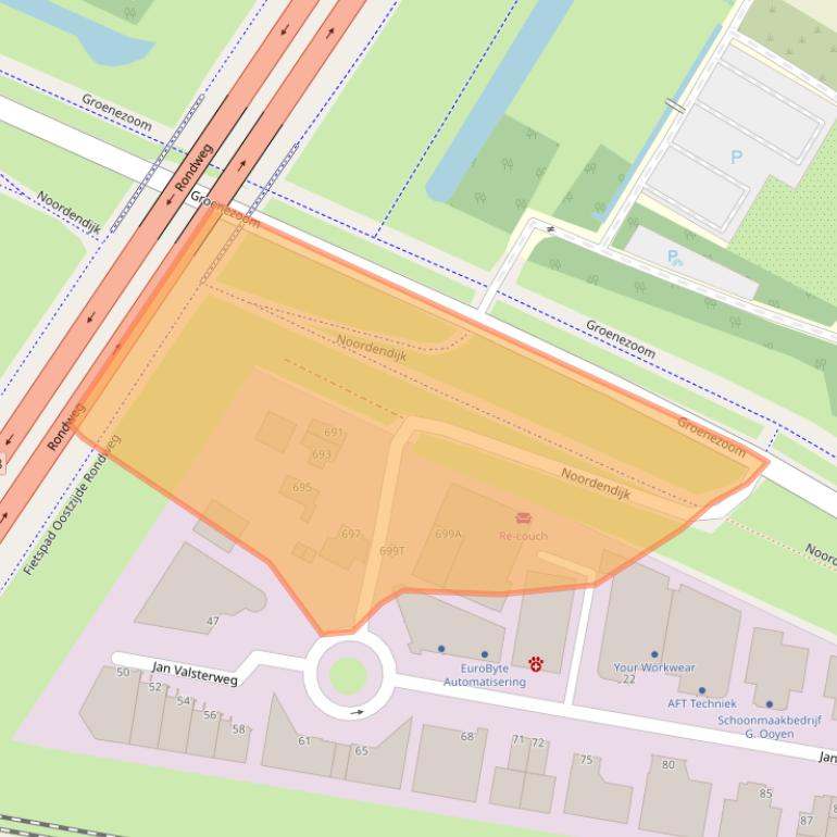 Kaart van postcodegebied 3315LC.