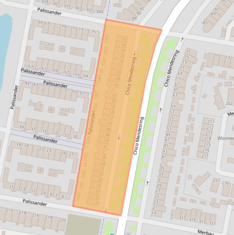 Kaart van postcodegebied 3315MA.