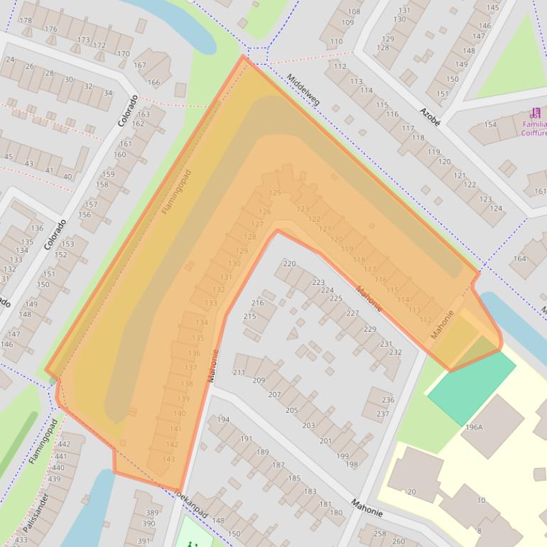 Kaart van postcodegebied 3315ME.
