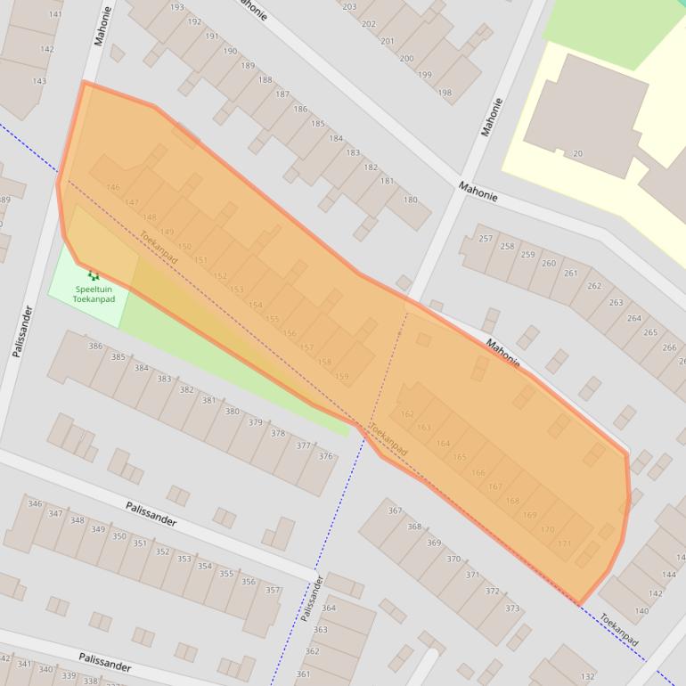 Kaart van postcodegebied 3315MG.
