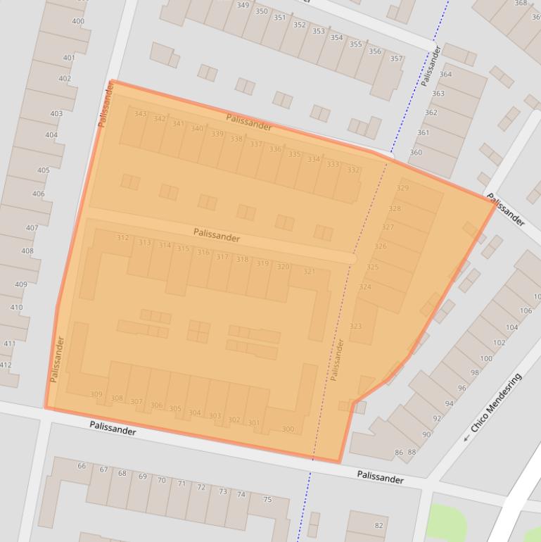 Kaart van postcodegebied 3315MT.