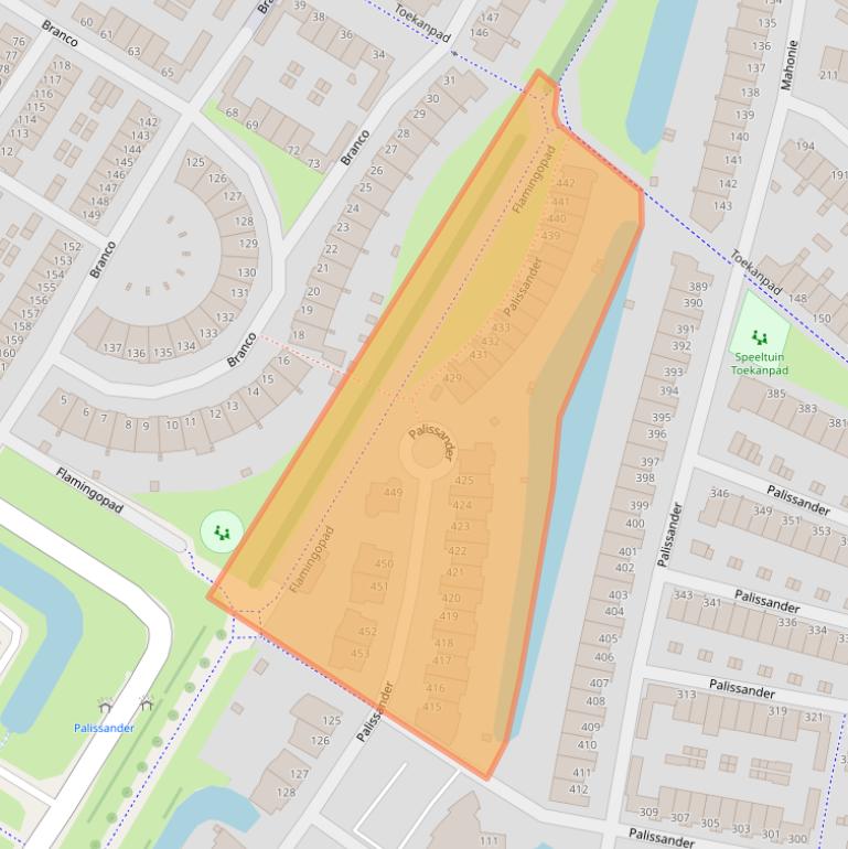Kaart van postcodegebied 3315MZ.
