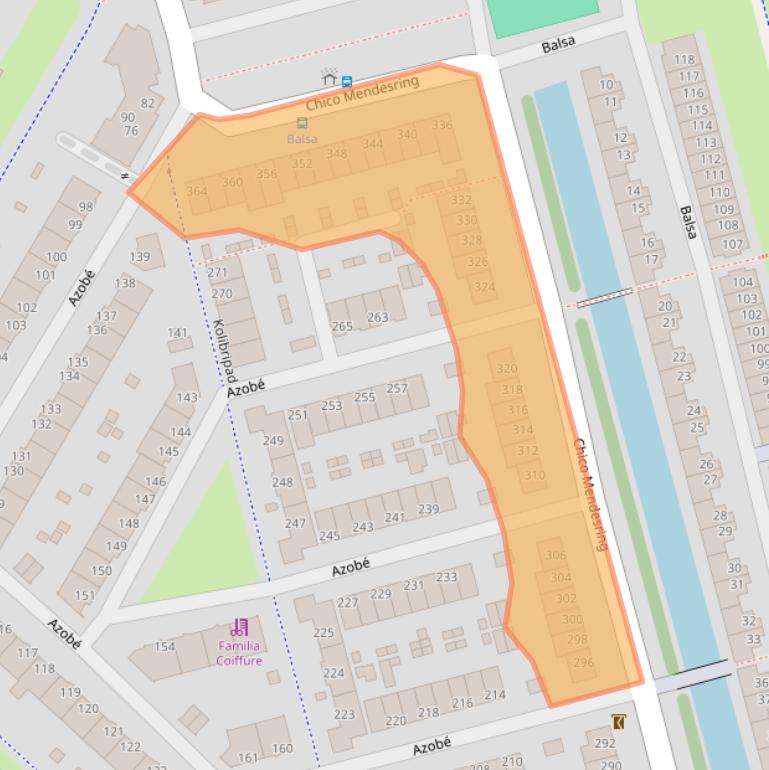 Kaart van postcodegebied 3315NP.