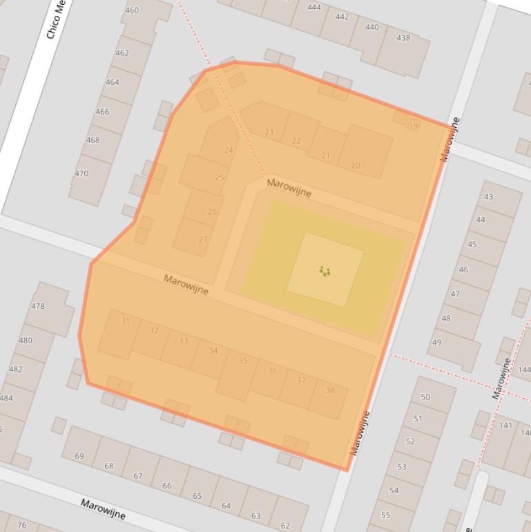 Kaart van postcodegebied 3315PC.