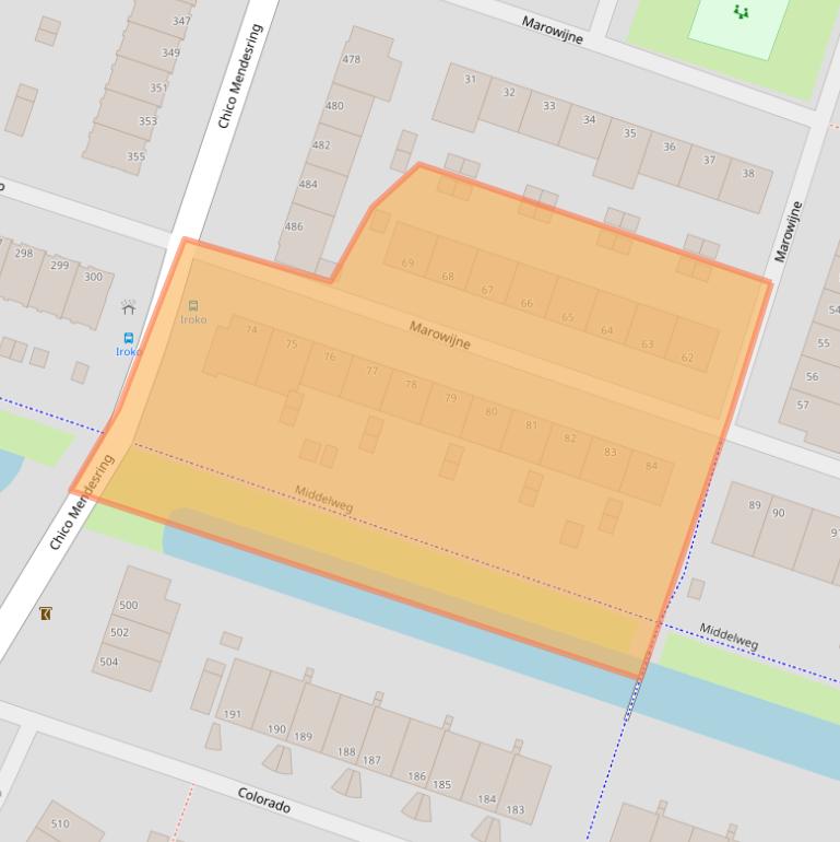 Kaart van postcodegebied 3315PE.