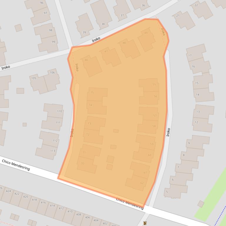 Kaart van postcodegebied 3315PL.