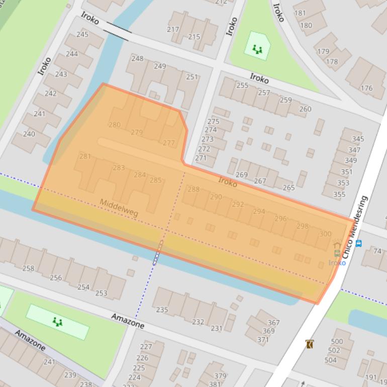 Kaart van postcodegebied 3315PV.