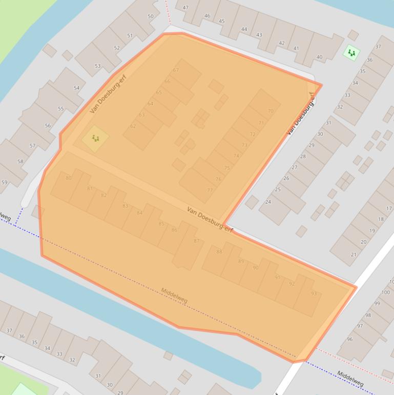 Kaart van postcodegebied 3315RC.