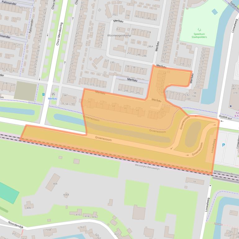 Kaart van postcodegebied 3315RP.