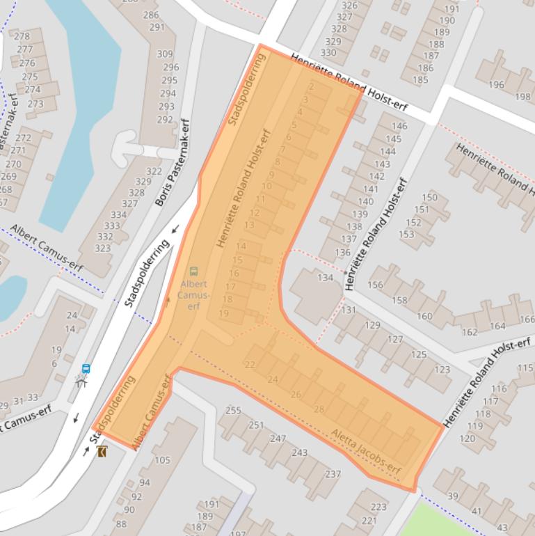 Kaart van postcodegebied 3315TA.