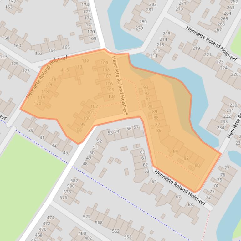Kaart van postcodegebied 3315TC.