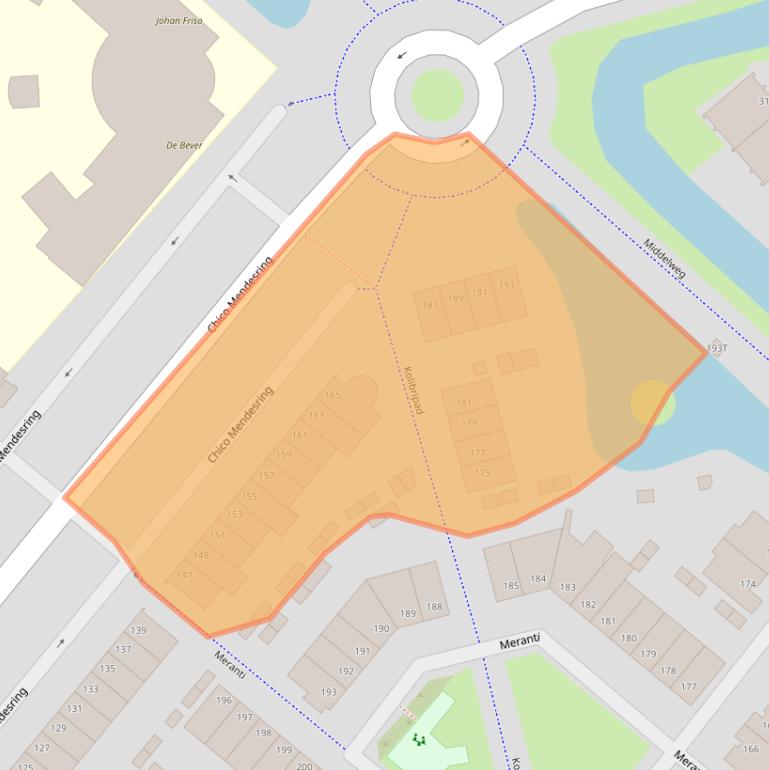 Kaart van postcodegebied 3315TP.