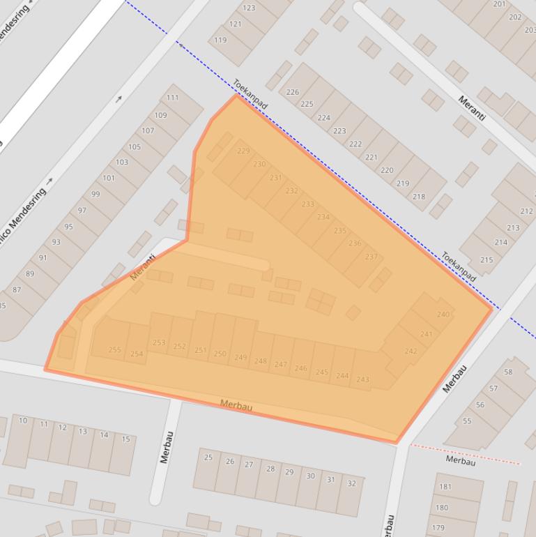 Kaart van postcodegebied 3315TW.