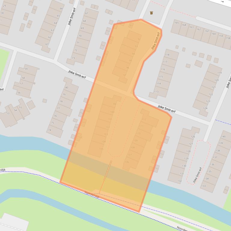 Kaart van postcodegebied 3315VD.