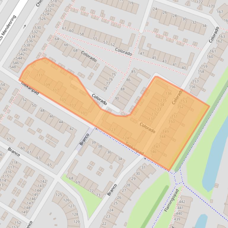 Kaart van postcodegebied 3315WD.