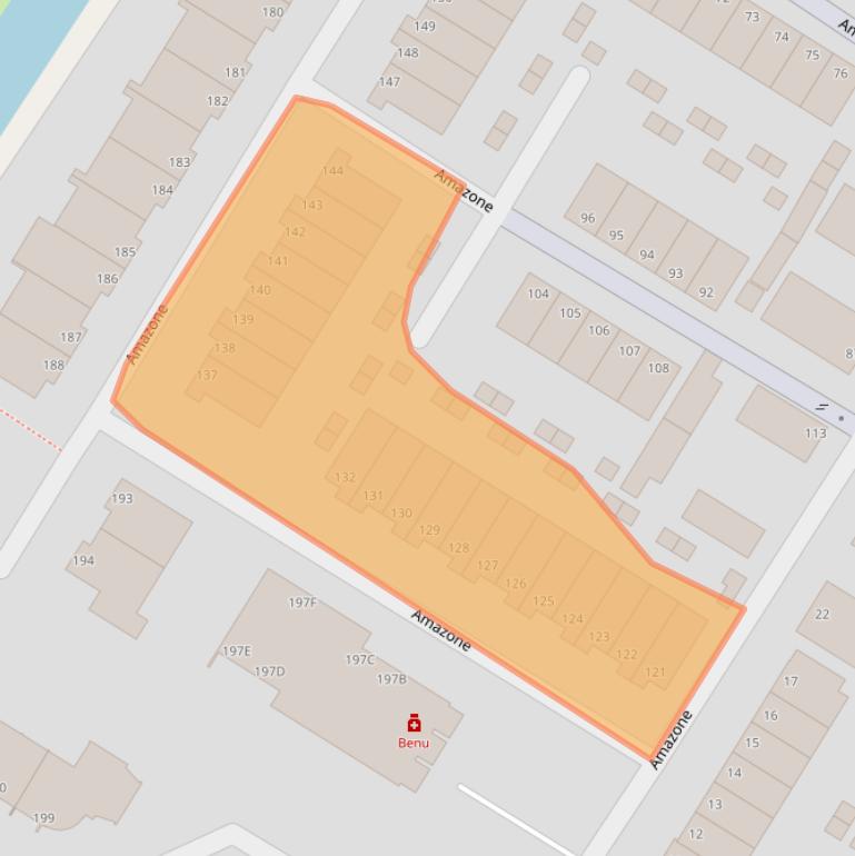 Kaart van postcodegebied 3315WJ.