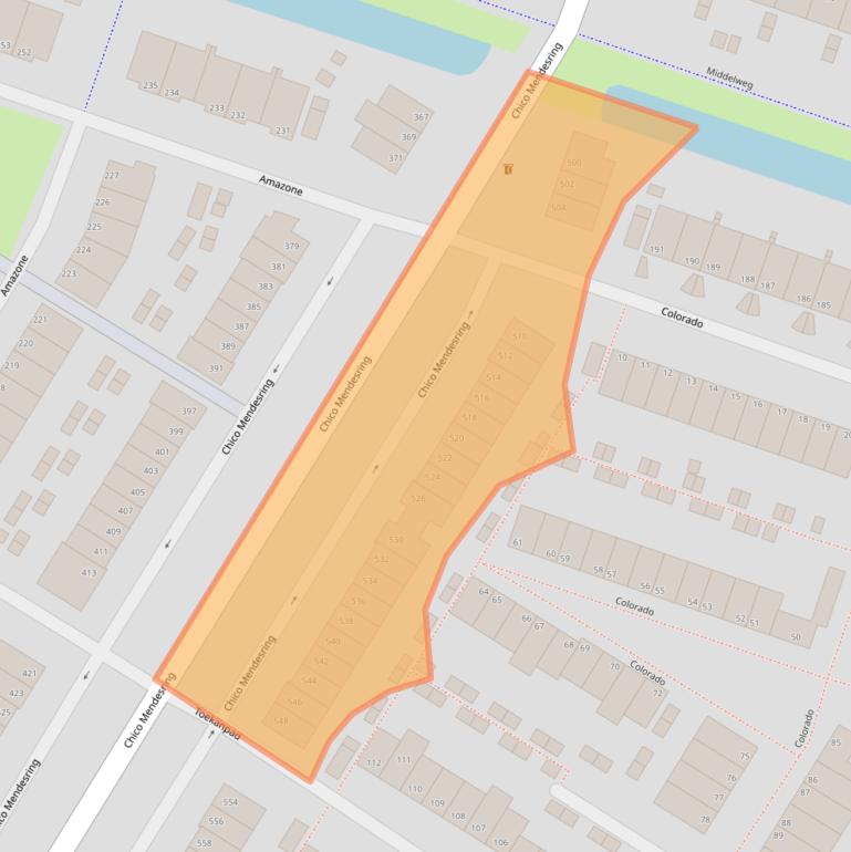 Kaart van postcodegebied 3315WL.