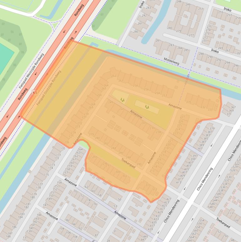 Kaart van postcodegebied 3315WV.