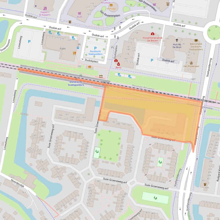 Kaart van postcodegebied 3315XB.