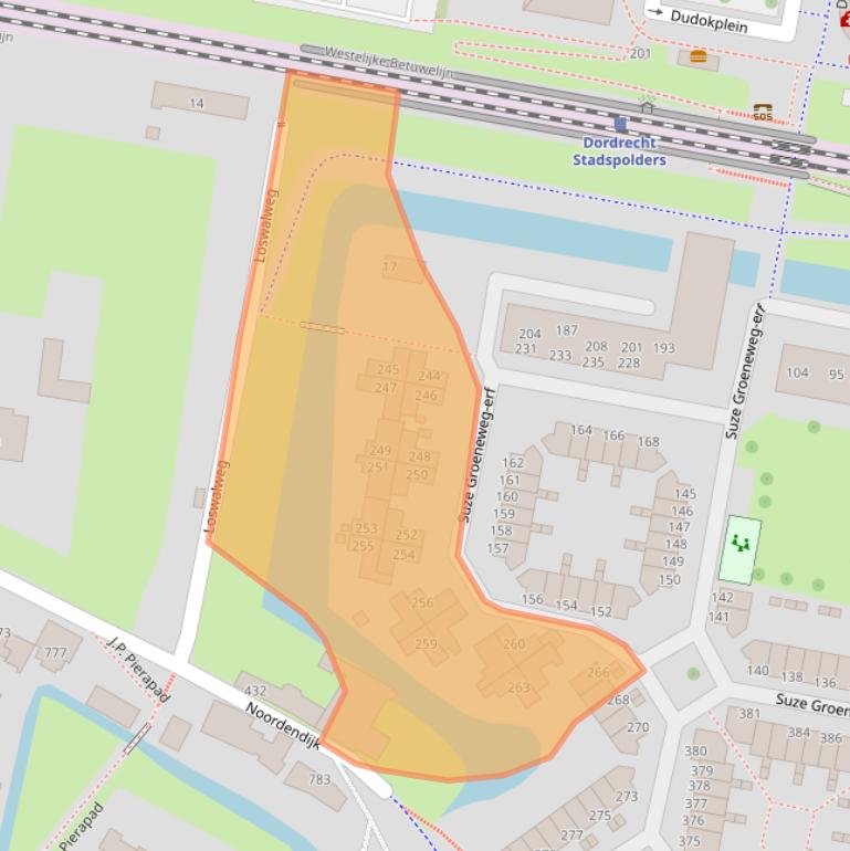 Kaart van postcodegebied 3315XG.