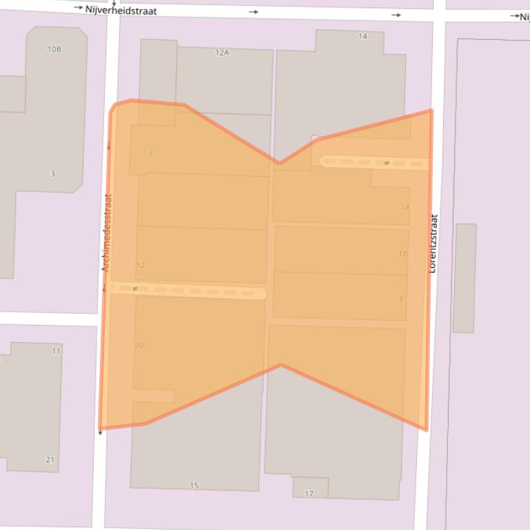 Kaart van postcodegebied 3316AB.