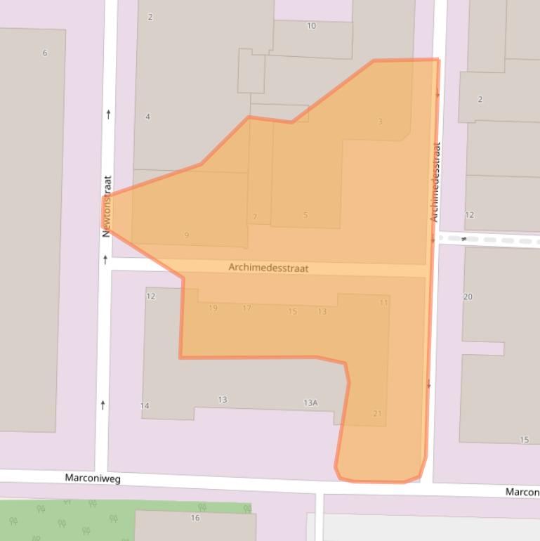 Kaart van postcodegebied 3316AJ.