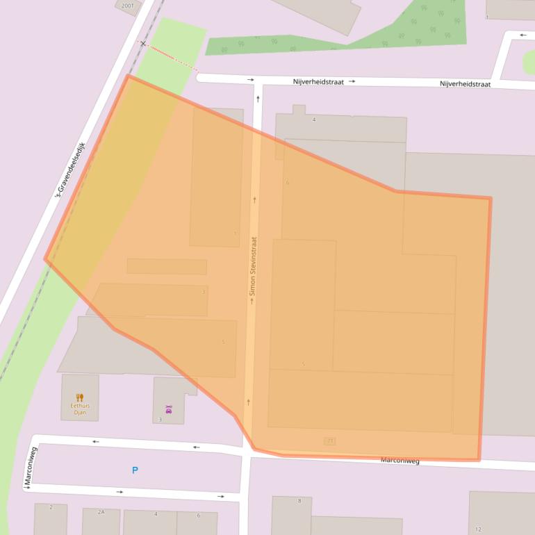 Kaart van postcodegebied 3316AT.