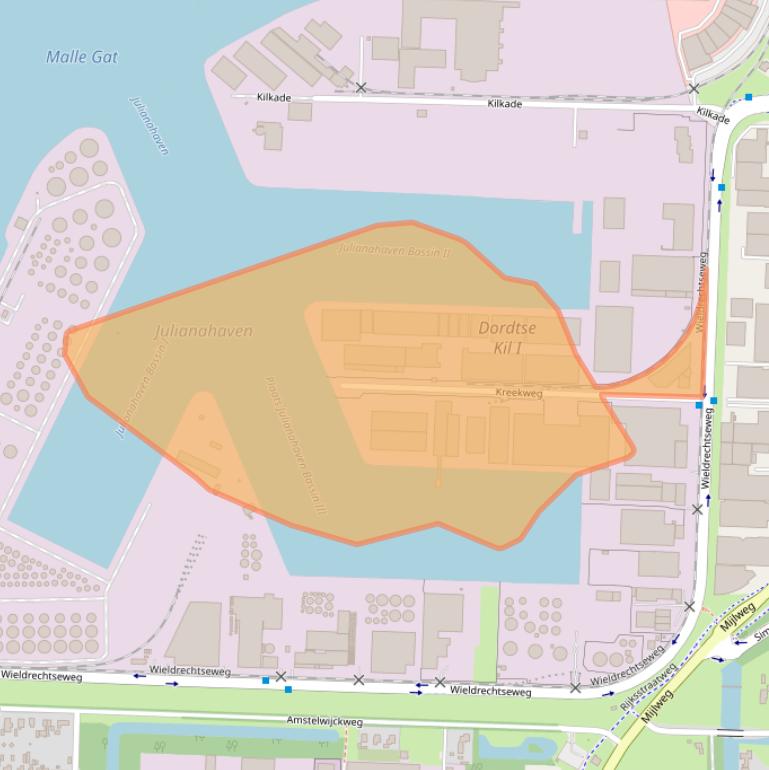 Kaart van postcodegebied 3316BD.