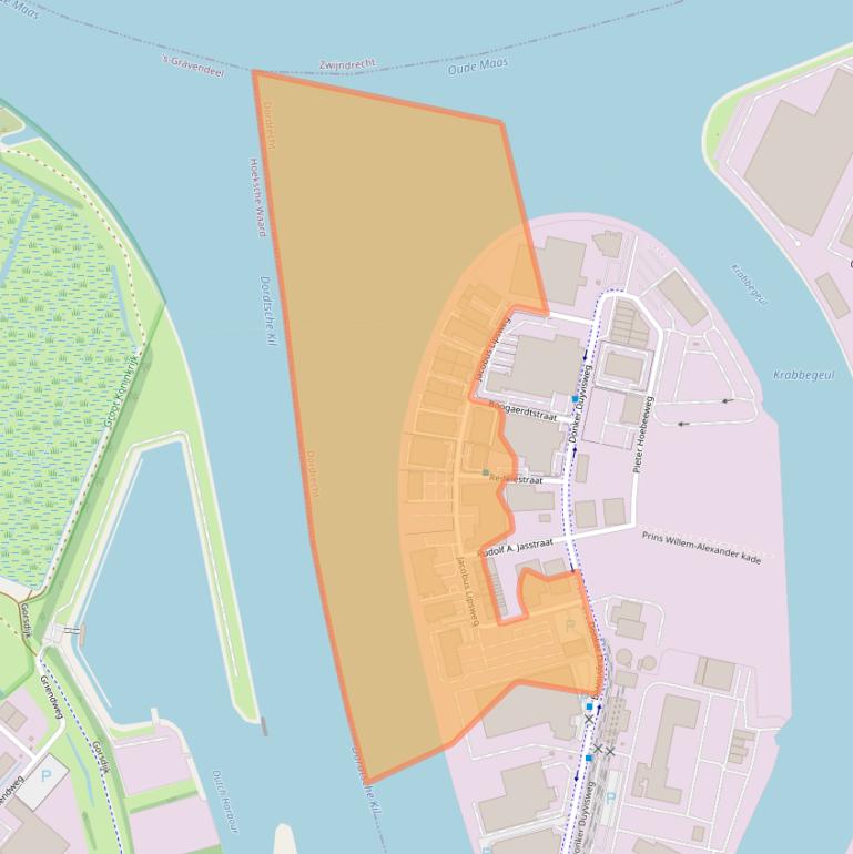 Kaart van postcodegebied 3316BP.