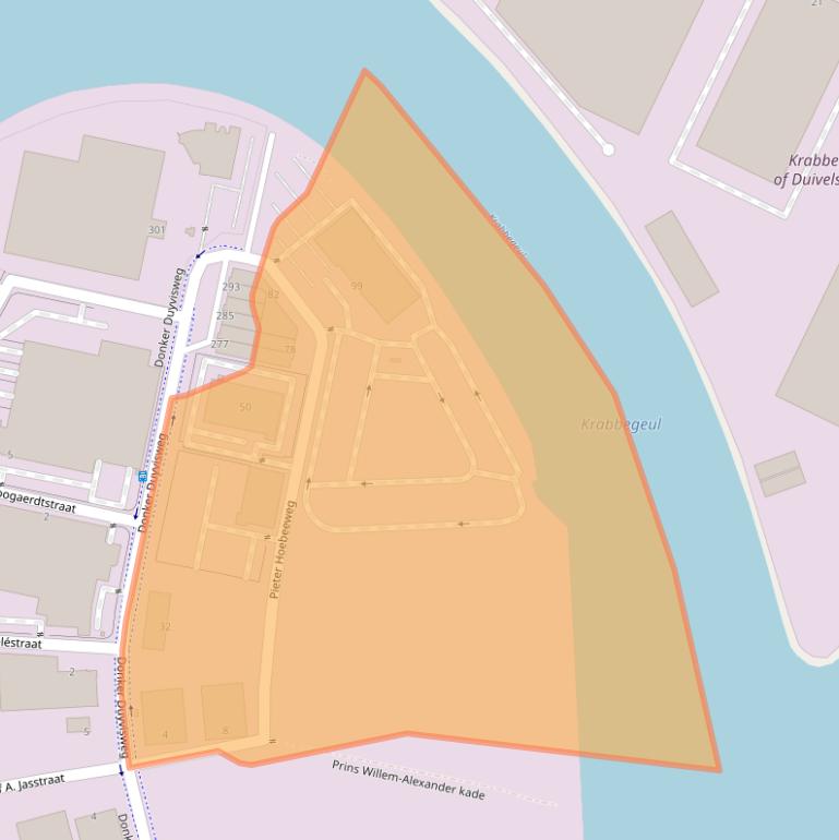 Kaart van postcodegebied 3316BT.