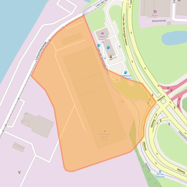 Kaart van postcodegebied 3316CA.