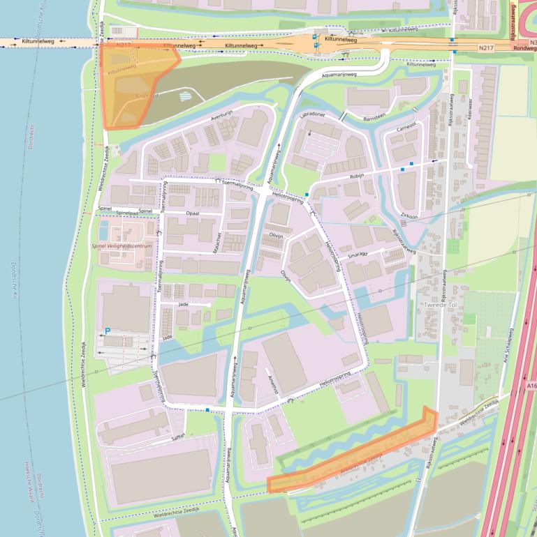 Kaart van postcodegebied 3316EN.