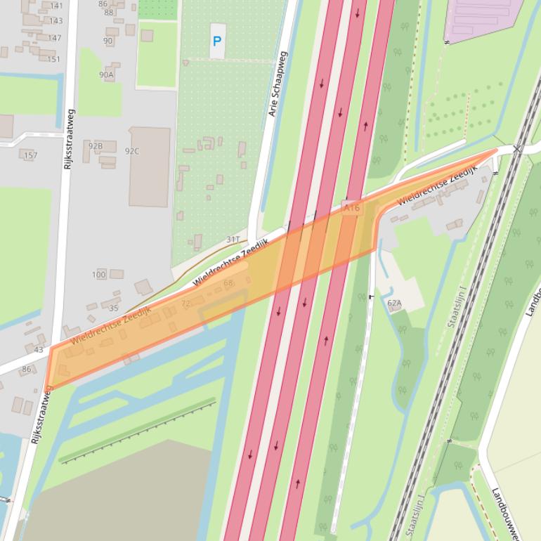 Kaart van postcodegebied 3316EP.