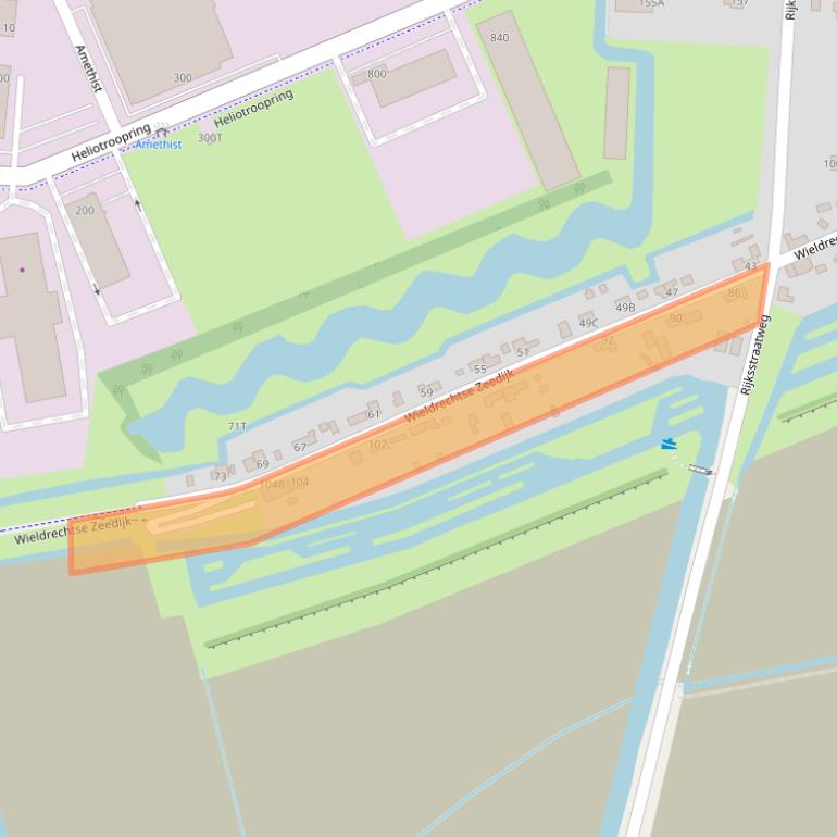 Kaart van postcodegebied 3316ER.