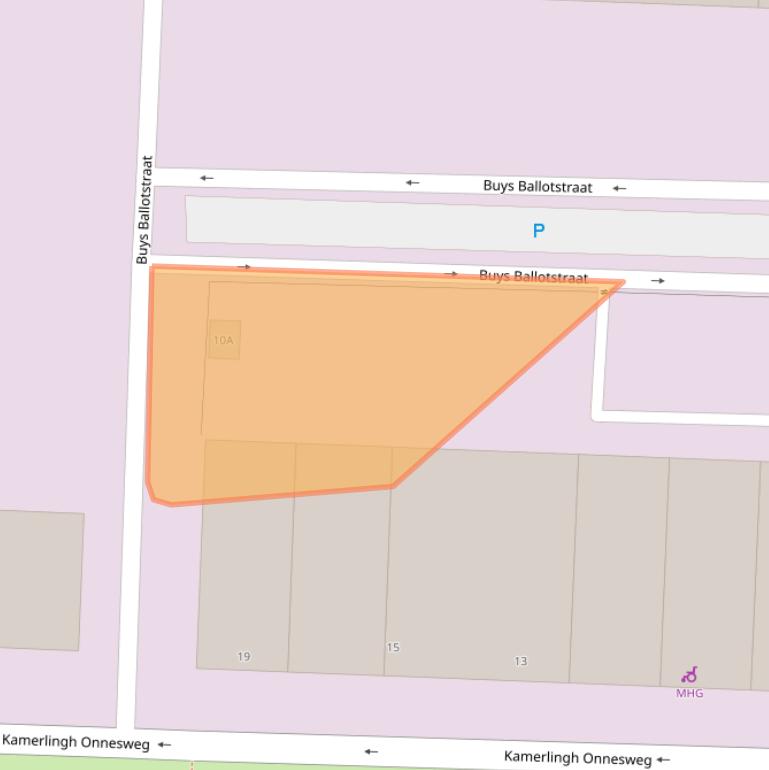 Kaart van postcodegebied 3316GA.