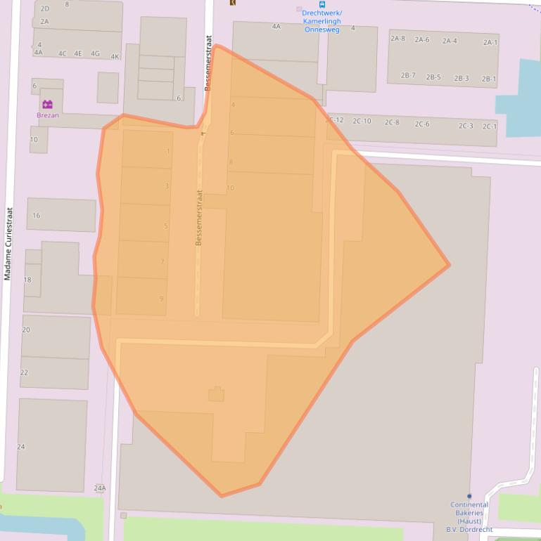 Kaart van postcodegebied 3316GB.