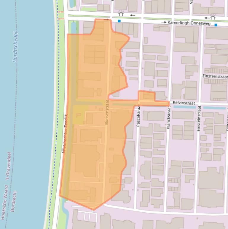 Kaart van postcodegebied 3316GC.