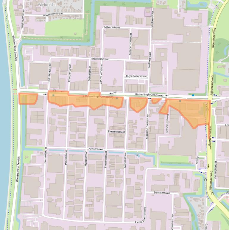 Kaart van postcodegebied 3316GL.