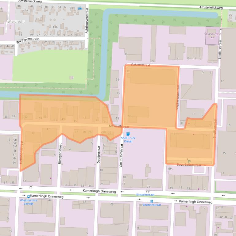 Kaart van postcodegebied 3316GP.