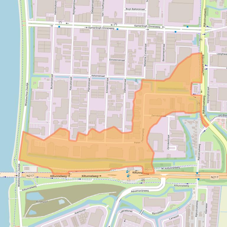 Kaart van postcodegebied 3316GZ.