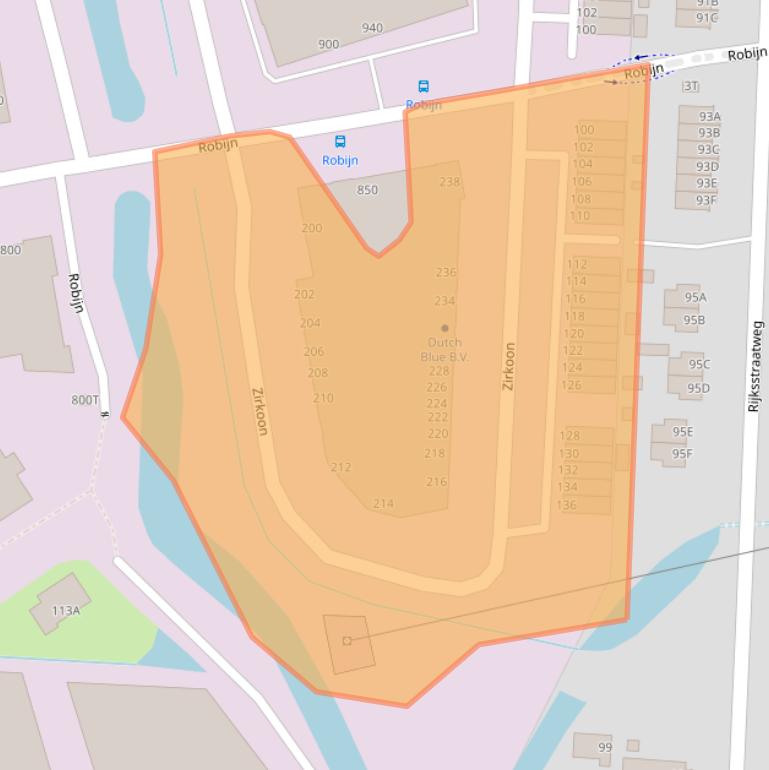 Kaart van postcodegebied 3316KD.