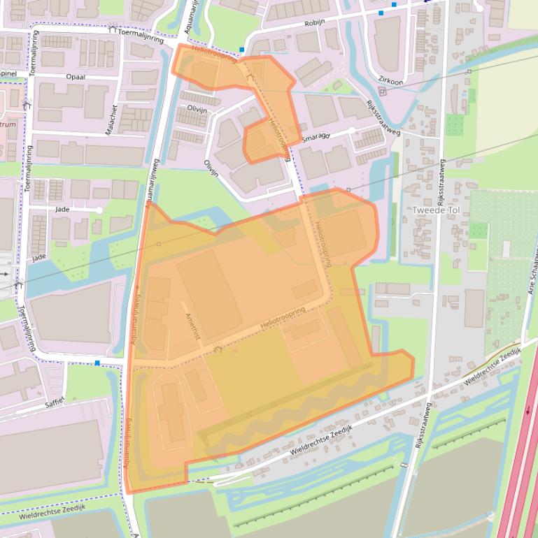 Kaart van postcodegebied 3316KG.